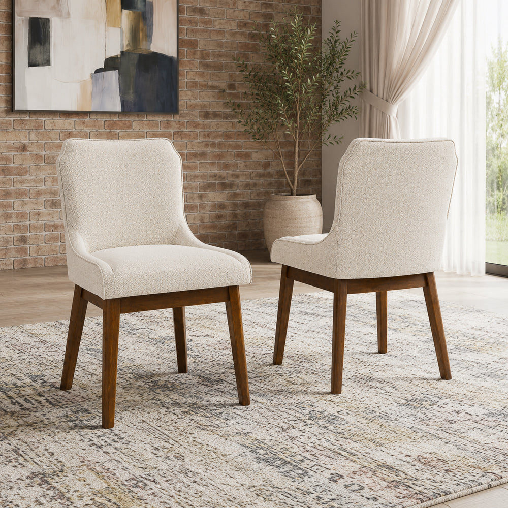 Magnolia Modern Fabric Dining Chair Set | Mid-Century Sophistication | MidinMod