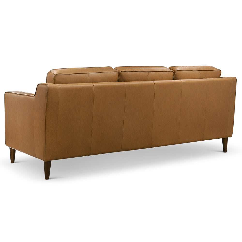 Manhattan Mid Century Modern Leather Sofa- Mid In Mod