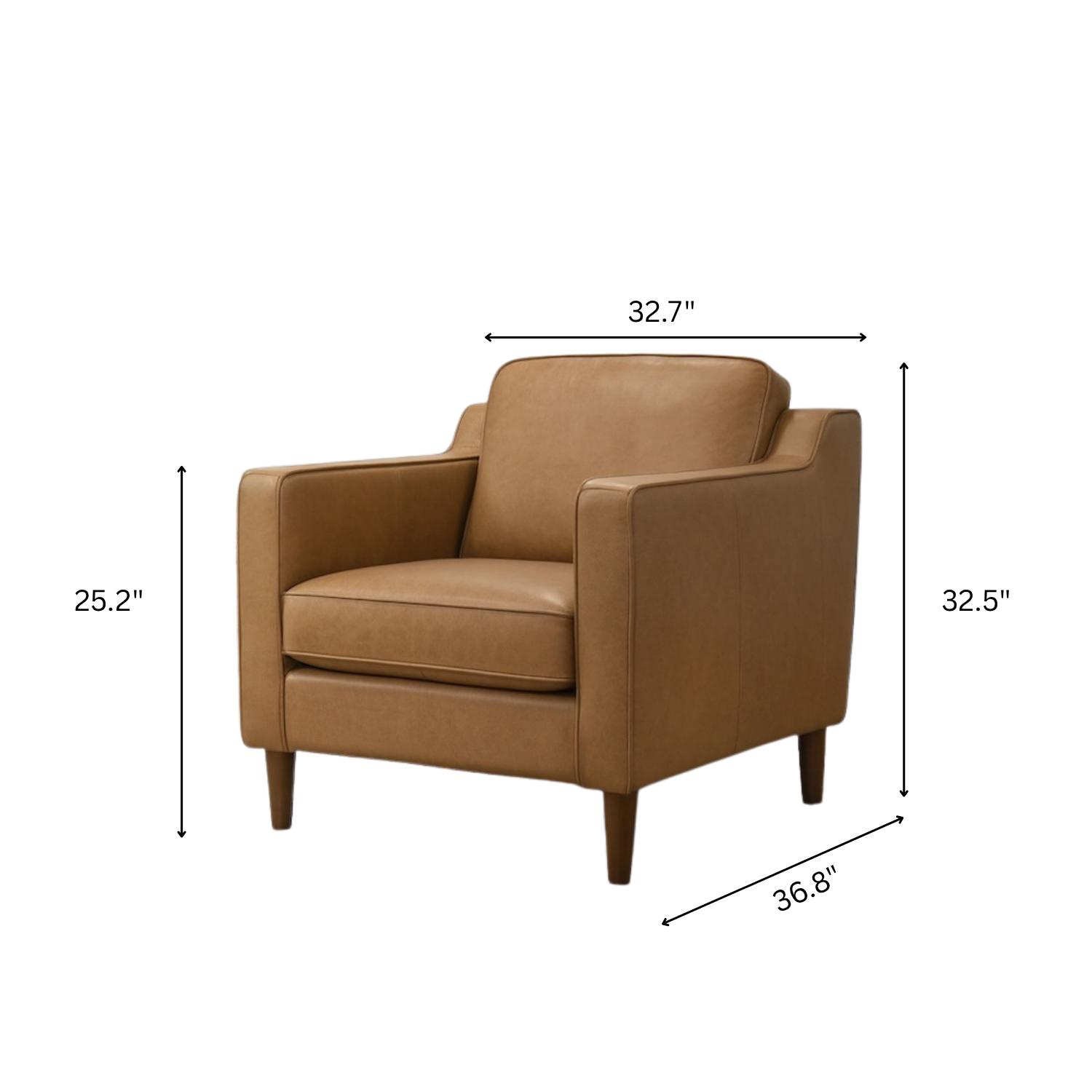Manhattan Tan Leather Lounge Chair