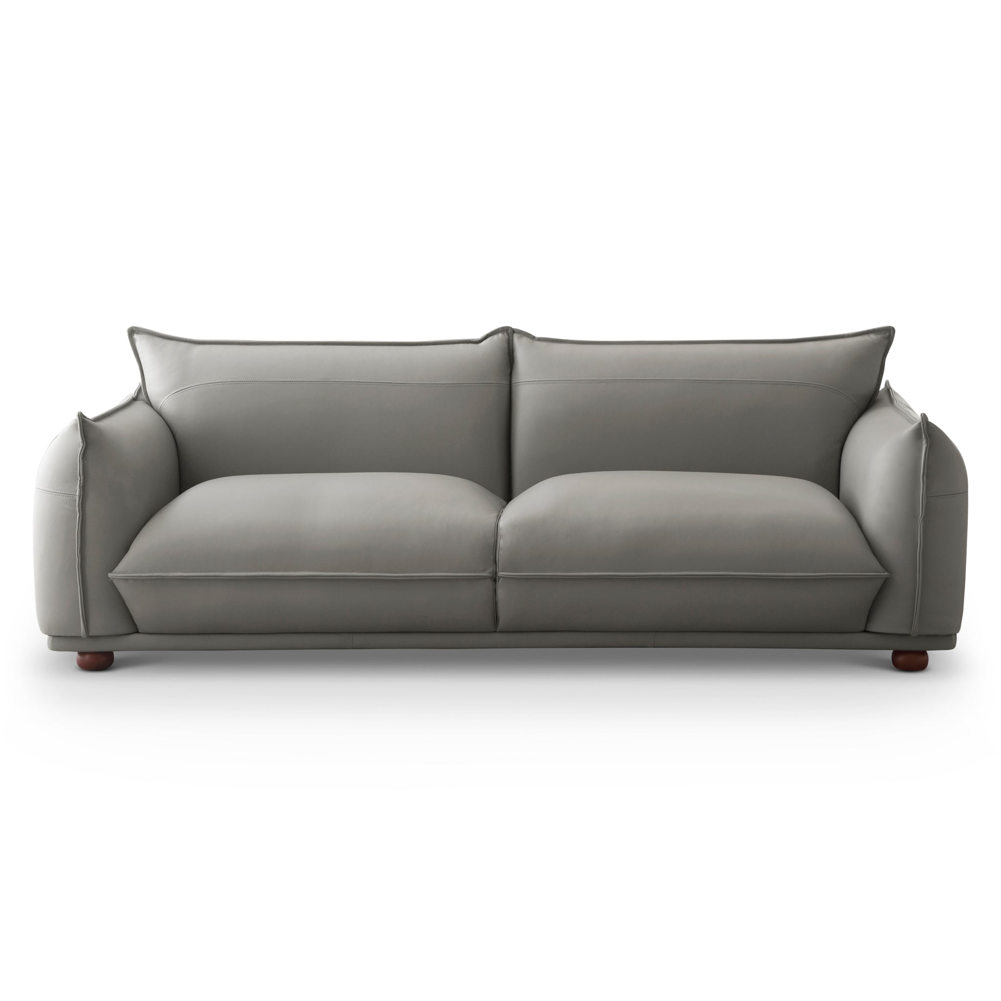 Mansfield Grey Leather Sofa - MidinMod