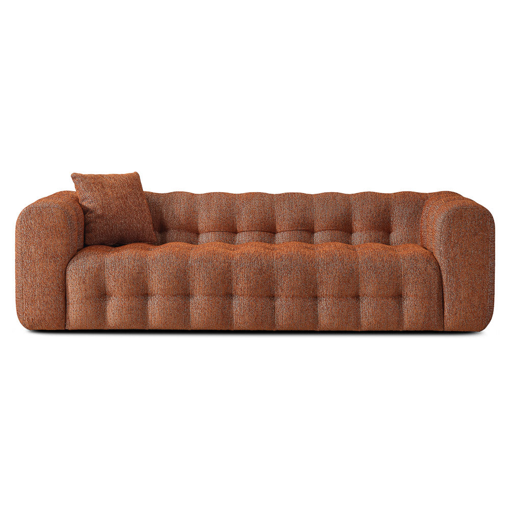 Marceille Modern Boucle Sofa in Burnt Orange