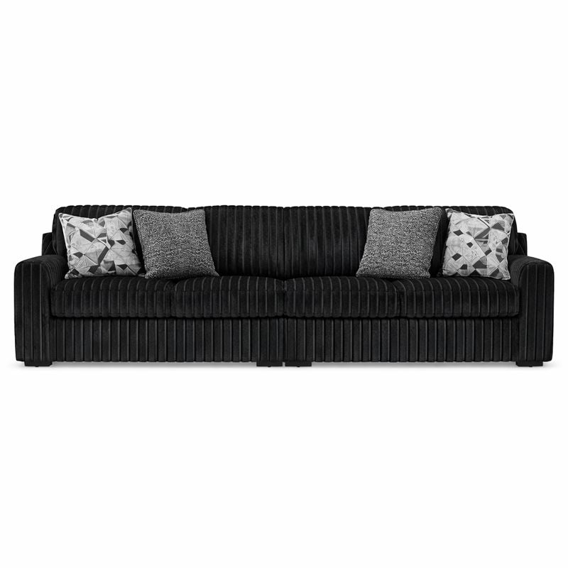 Midnight-Madness Corduroy Sectional Sofa