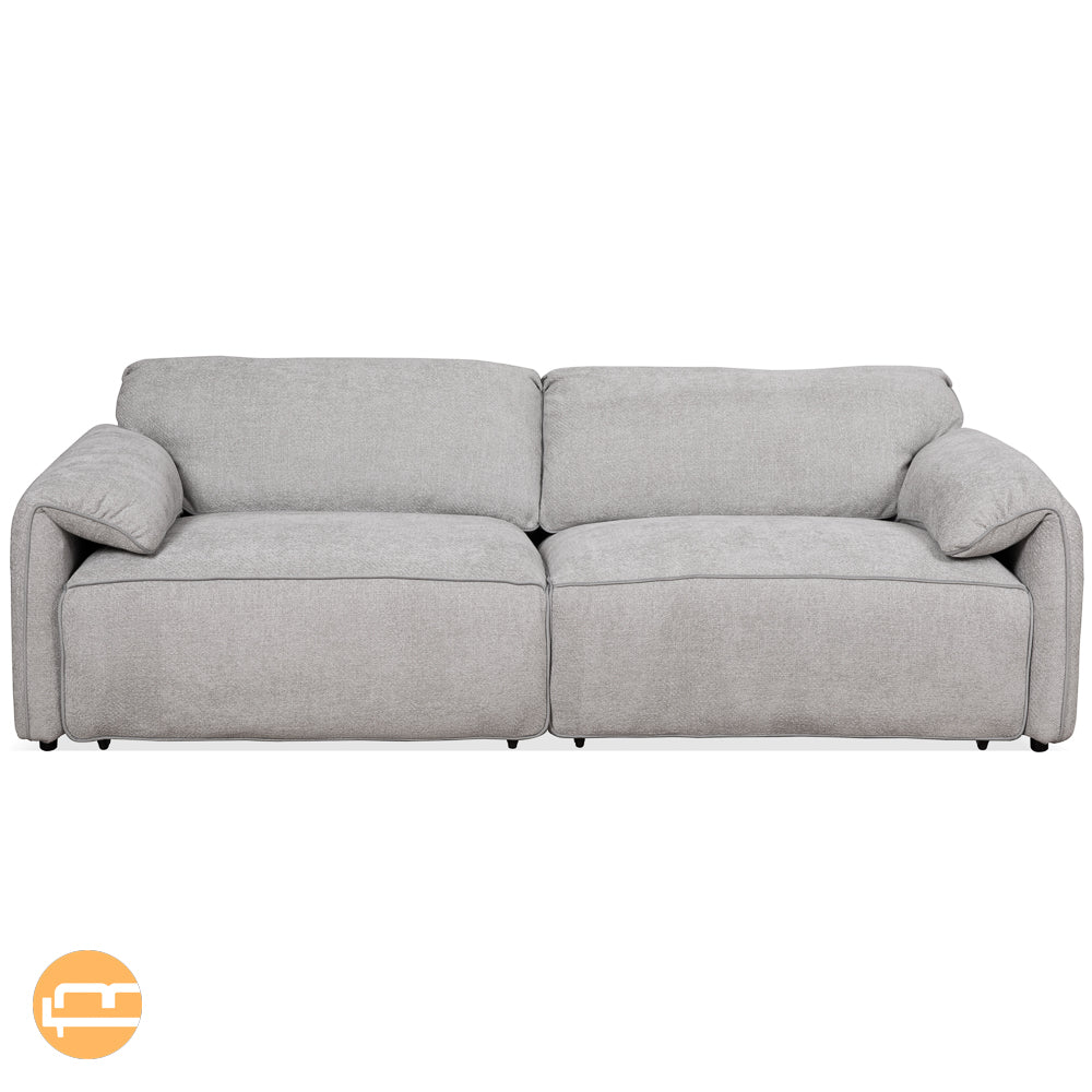 Morris Dual PWR Slider Sofa - Silver Chenille