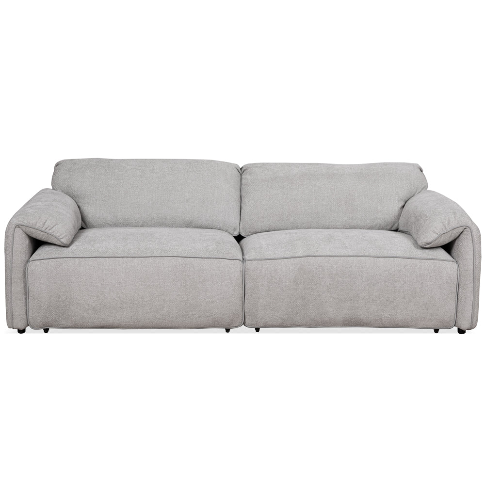 Morris Dual PWR Slider Sofa - Silver Chenille