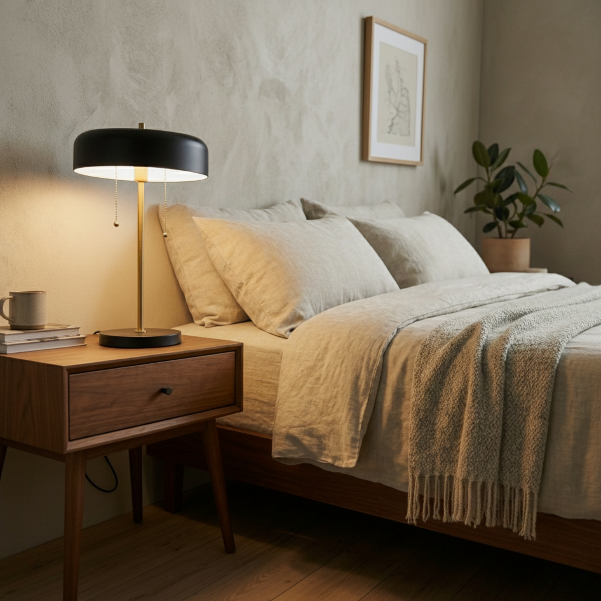 Mosaic Ceramic Table Lamp - Modern Black & White Lighting | MidinMod
