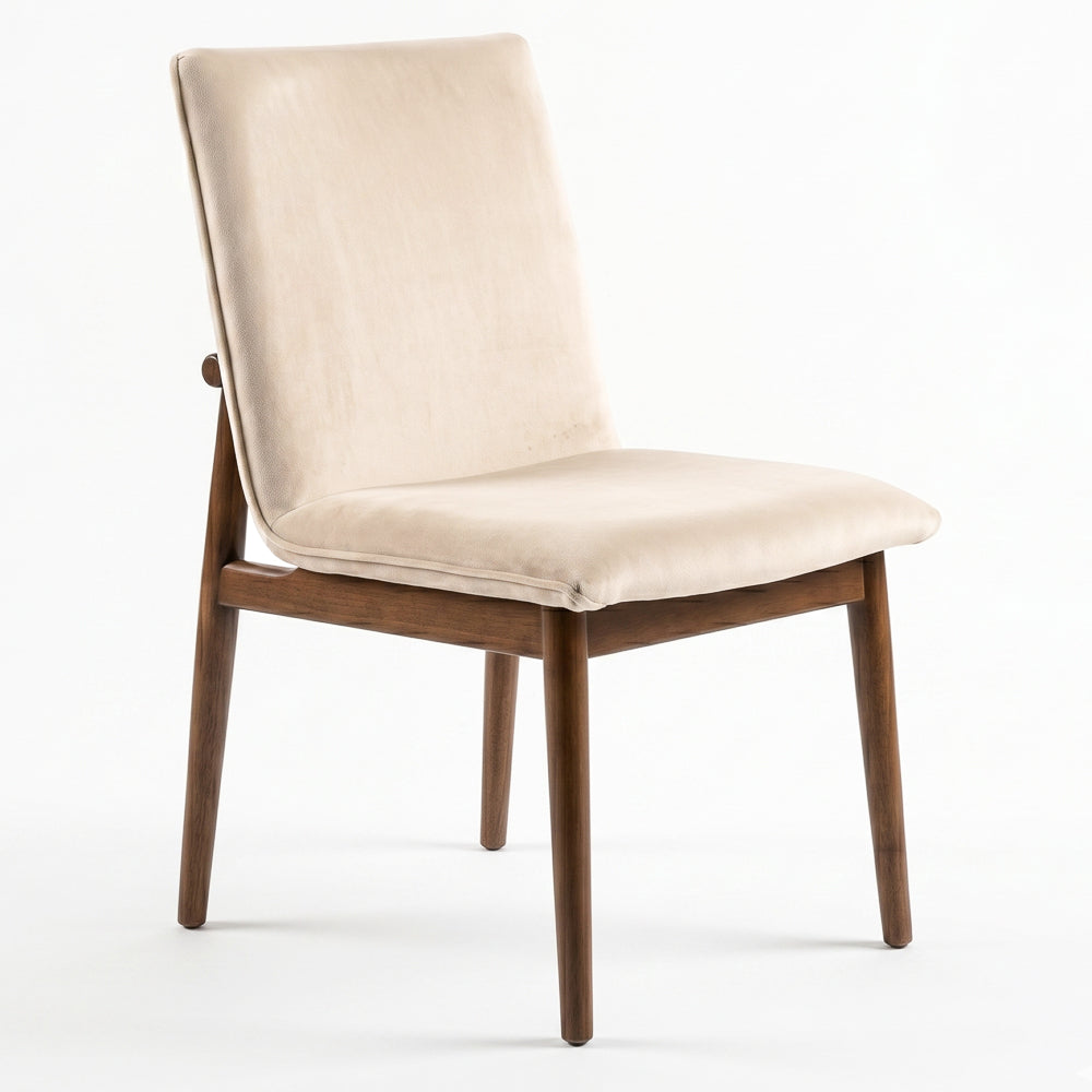 Moss Beige Velvet Dining Chairs | Mid-Century Side Chairs | MidinMod