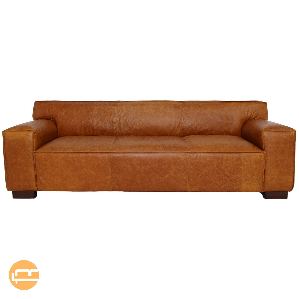 Newbury Leather Sofa - Waxy Cognac