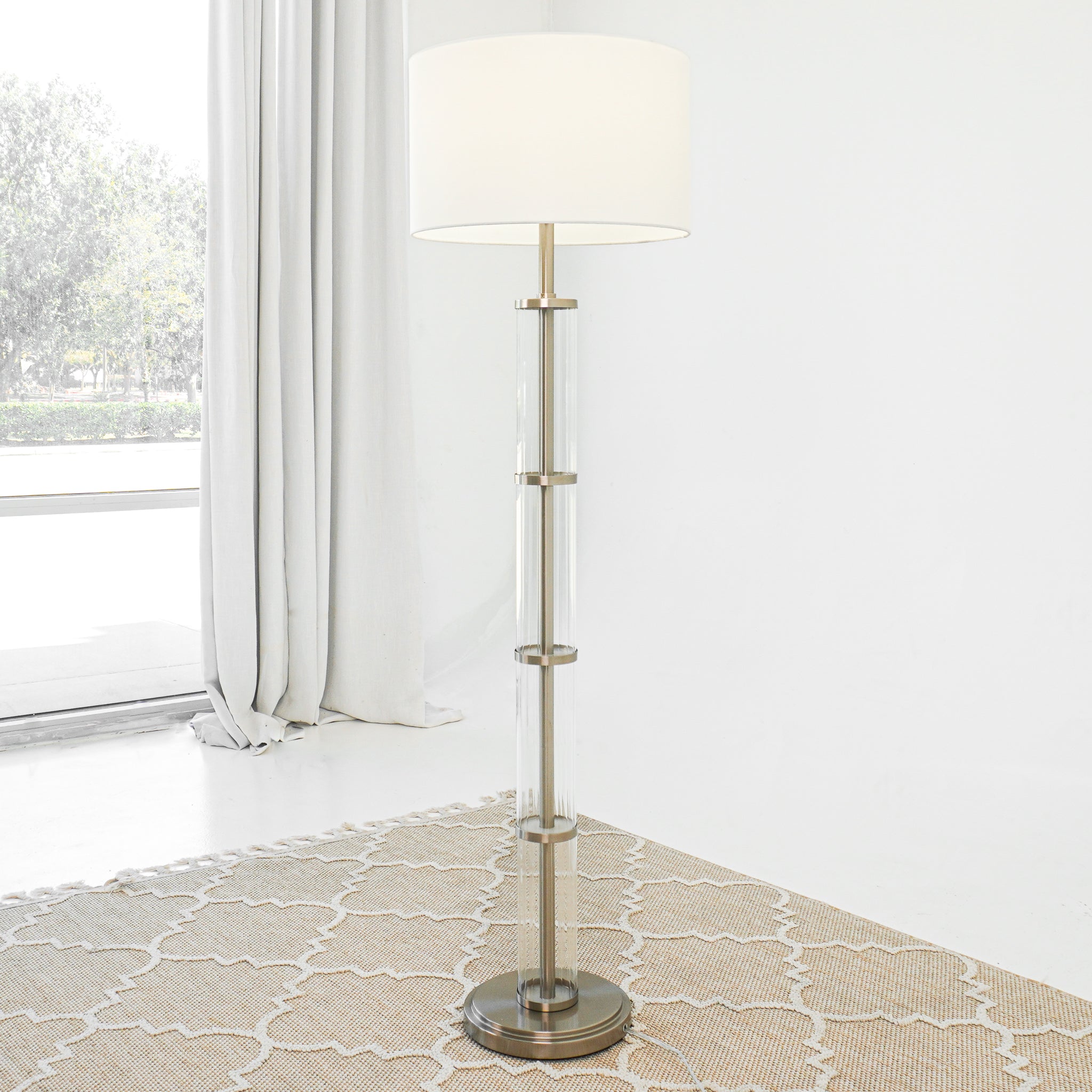 Nimbus Brushed Nickel Floor Lamp - MidinMod