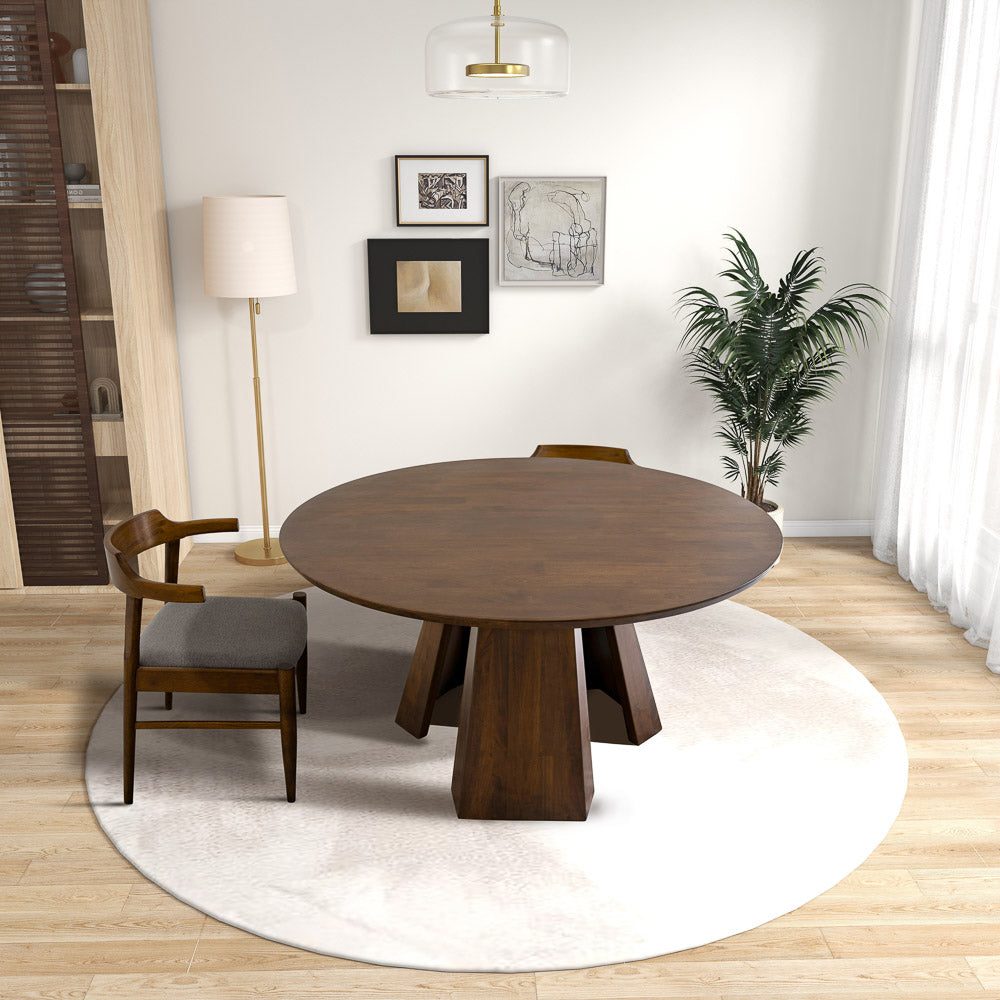 Parker Round Walnut Dining Table - Mid In Mod