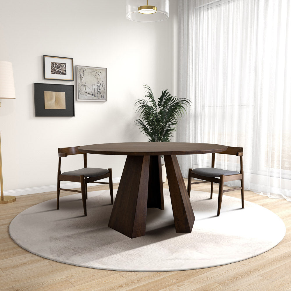 Parker Round Walnut Dining Table - Mid In Mod