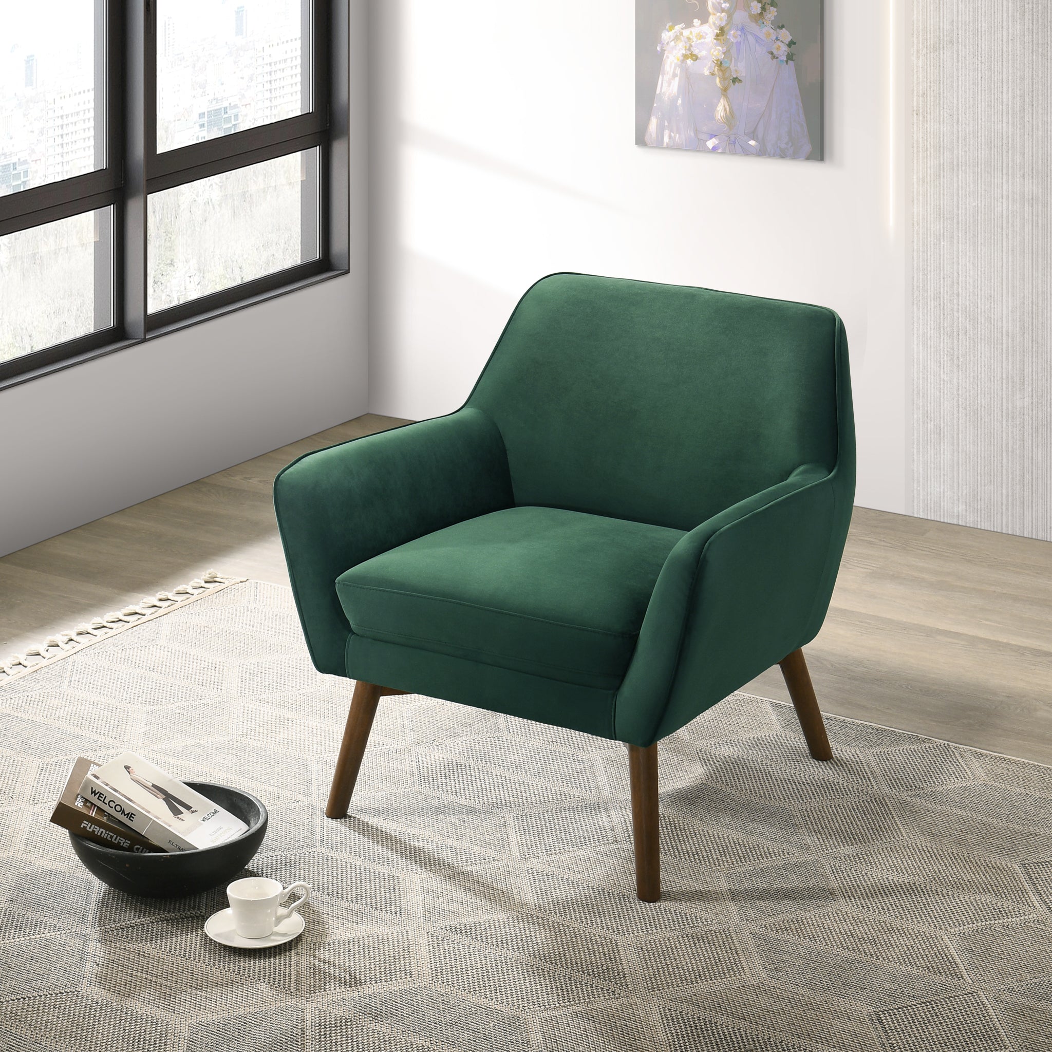 Penny Mid-Century Modern Velvet Armchair - MidinMod
