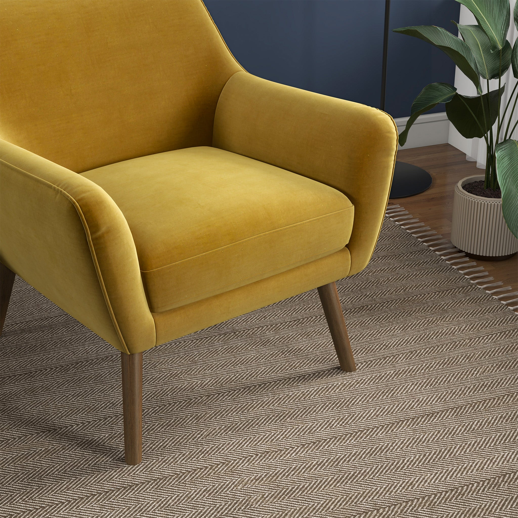 Penny Gold Velvet Armchair - MidinMod