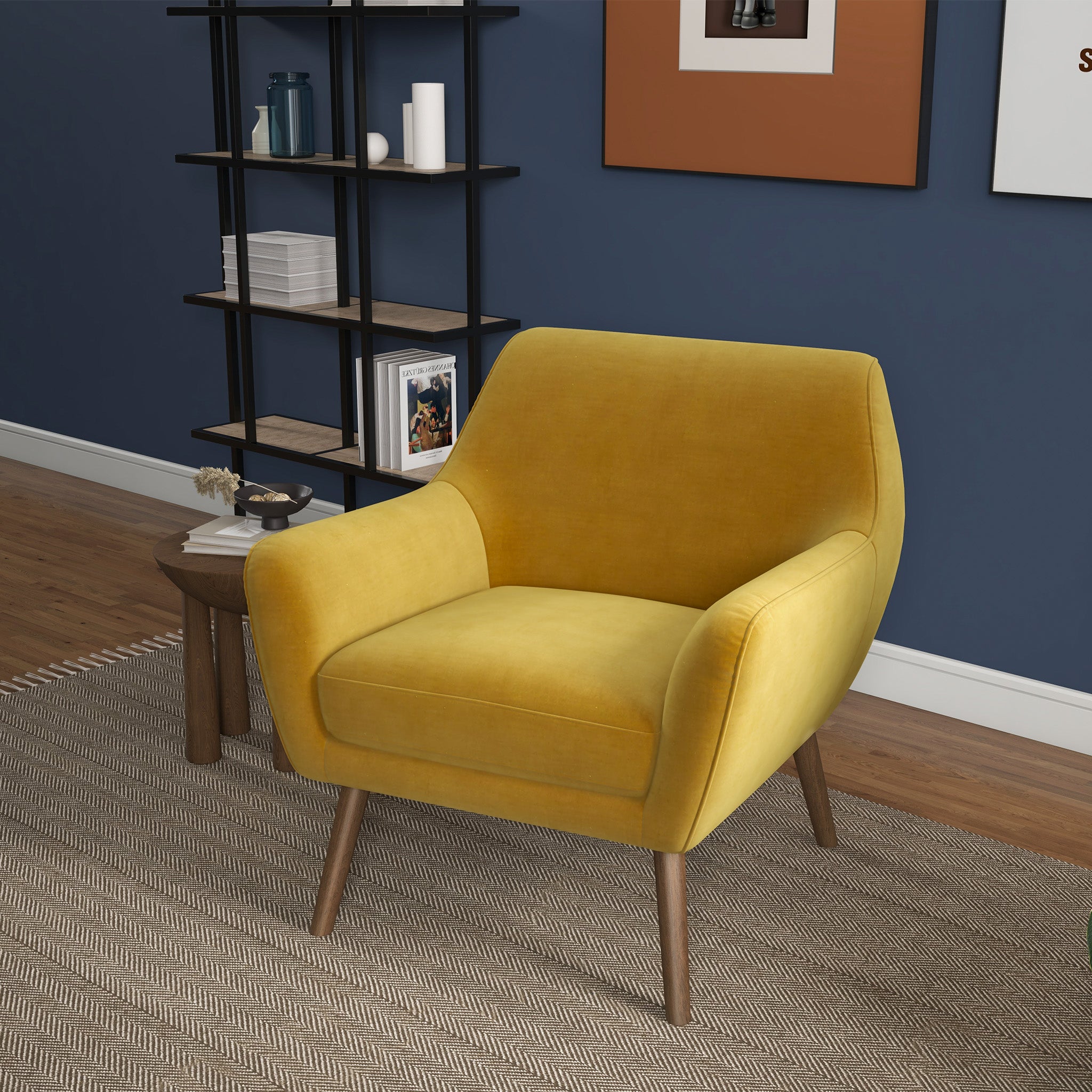 Penny Gold Velvet Armchair - MidinMod