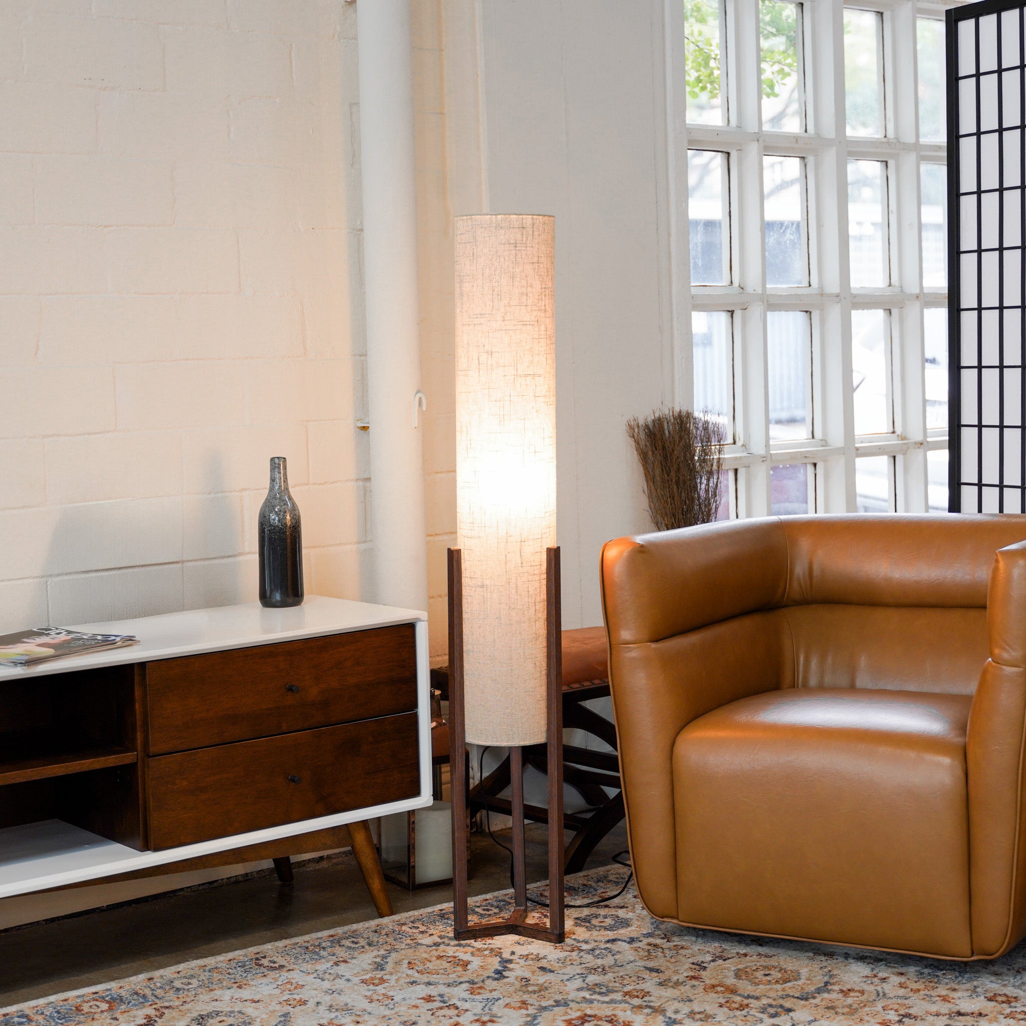Pharos Floor Lamp - Walnut + Natural