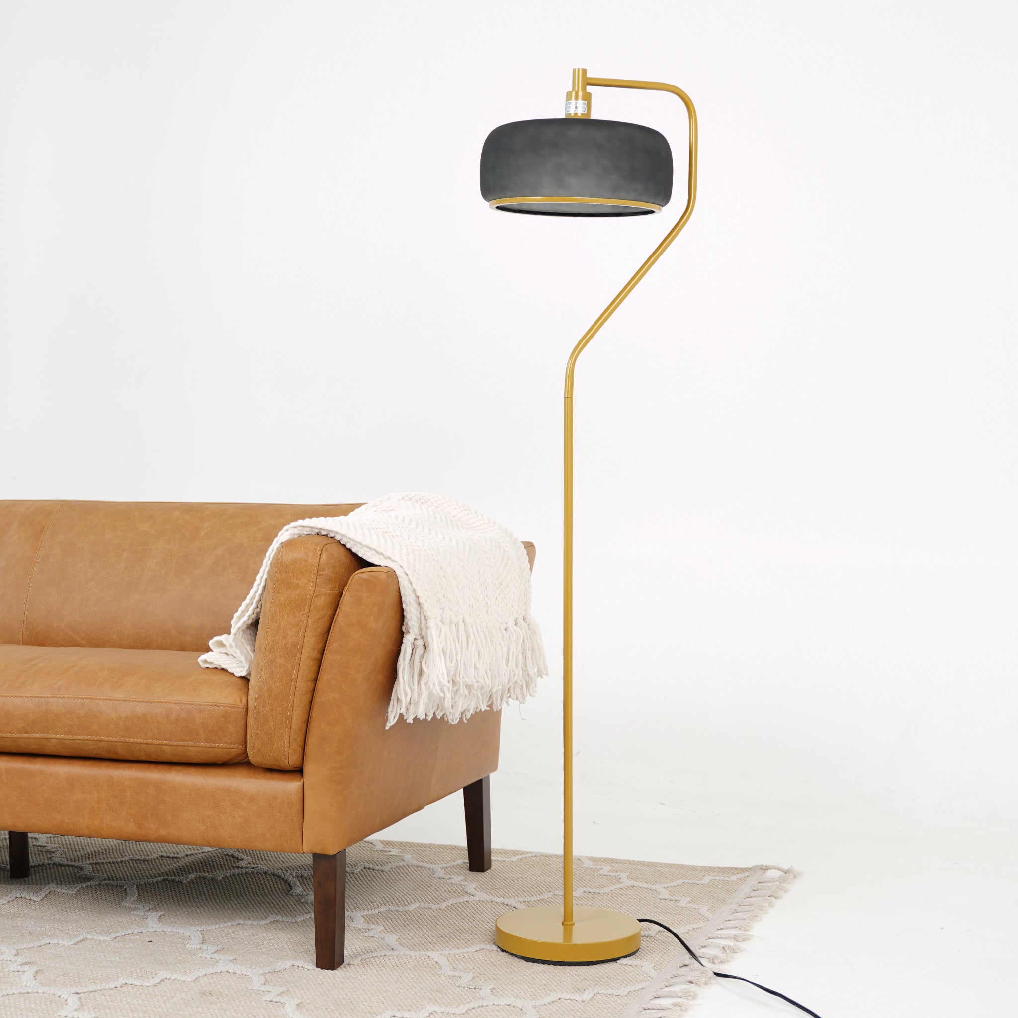 Photon Floor Lamp - Black Sprayed - Gold