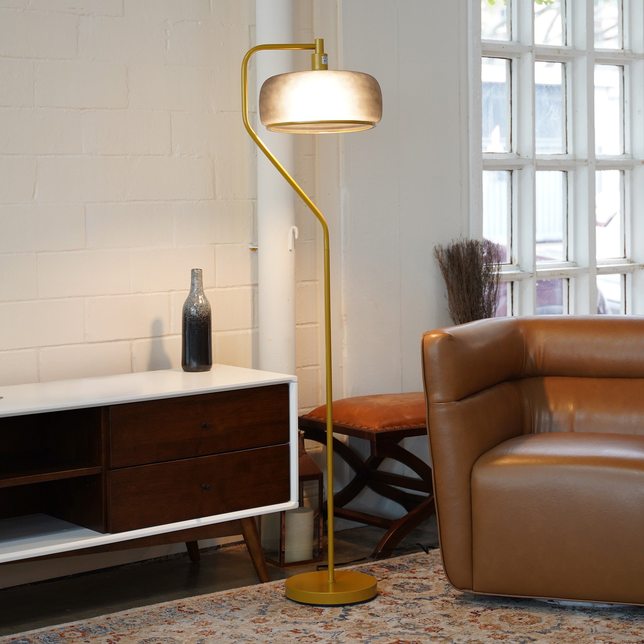 Photon Floor Lamp - Black Sprayed - Gold