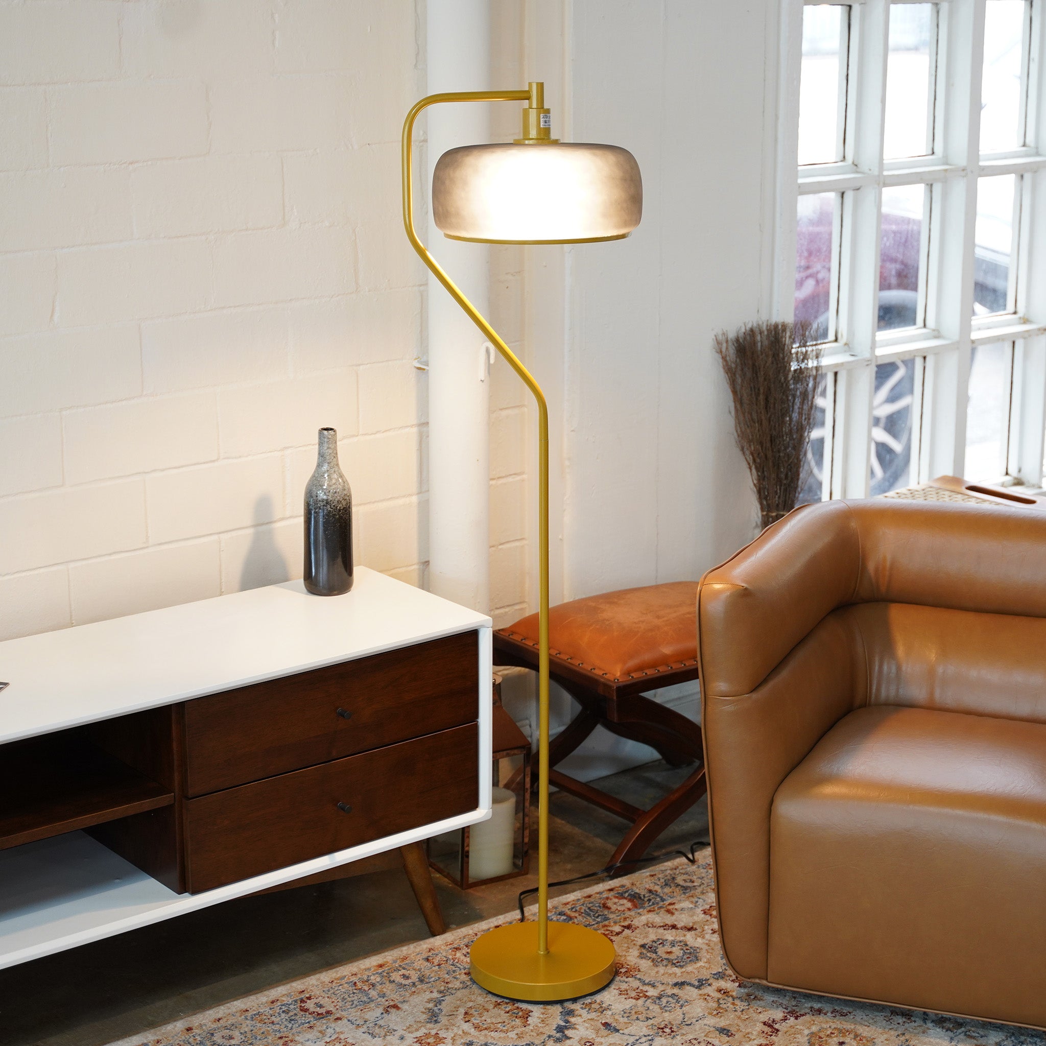 Photon Floor Lamp - Black Sprayed - Gold