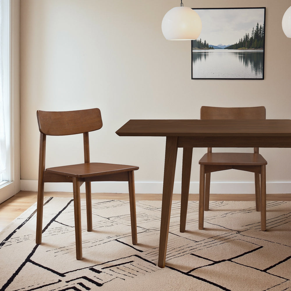 Piper Walnut Dining Chair Set of 2 - MidinMod
