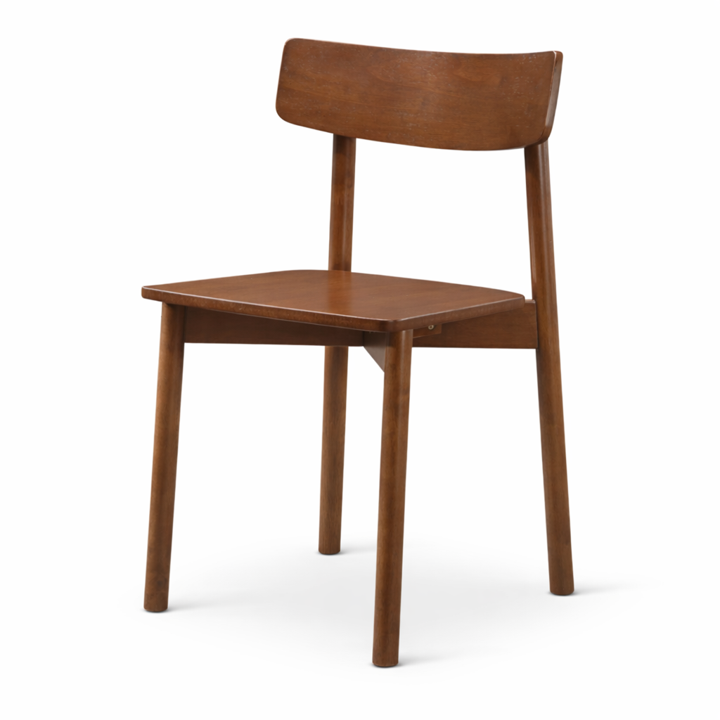 Piper Contemporary Solid Wood Walnut Dining Chairs | MidinMod