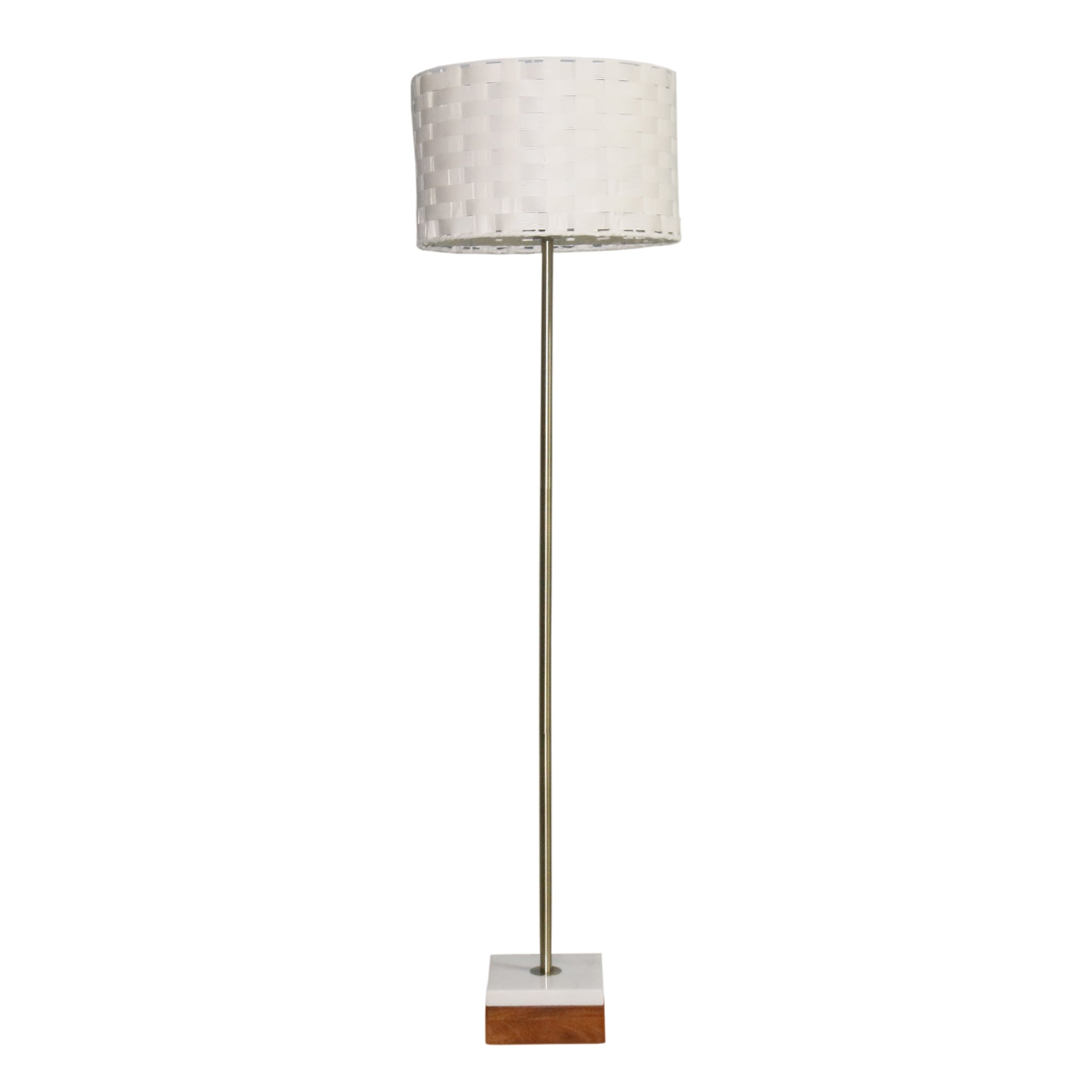 Pulsar Marble Base Floor Lamp - Dark Brown + White