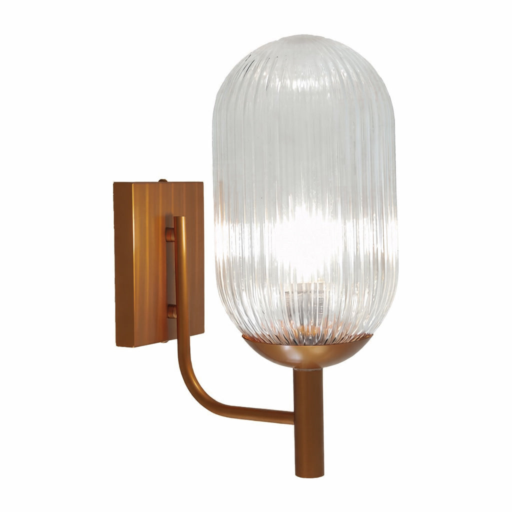 Ray Wall Lamp | Bronze Finish & Arched Ribbed Glass | MidinMod