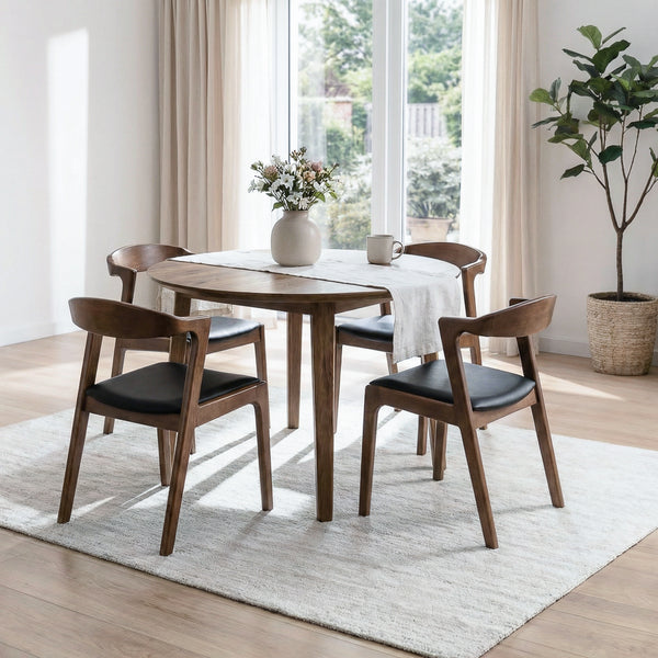 Reggie Modern Black Vegan Leather Dining Chair | MidinMod
