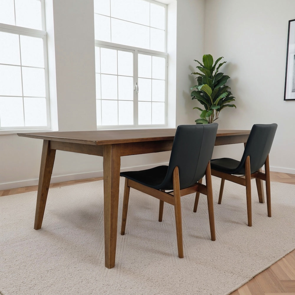 Rouka Mid-Century Modern Vegan Leather Dining Chair - MidinMod