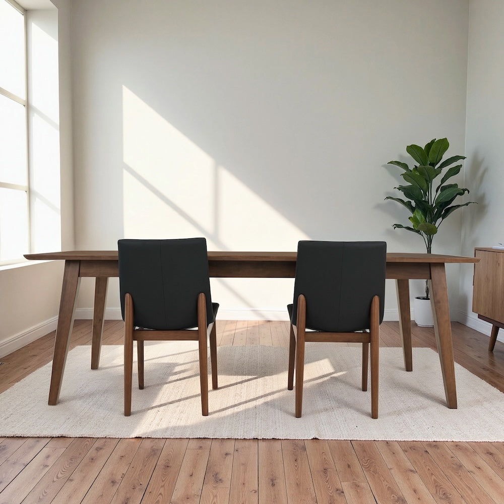 Rouka Mid-Century Modern Vegan Leather Dining Chair - MidinMod