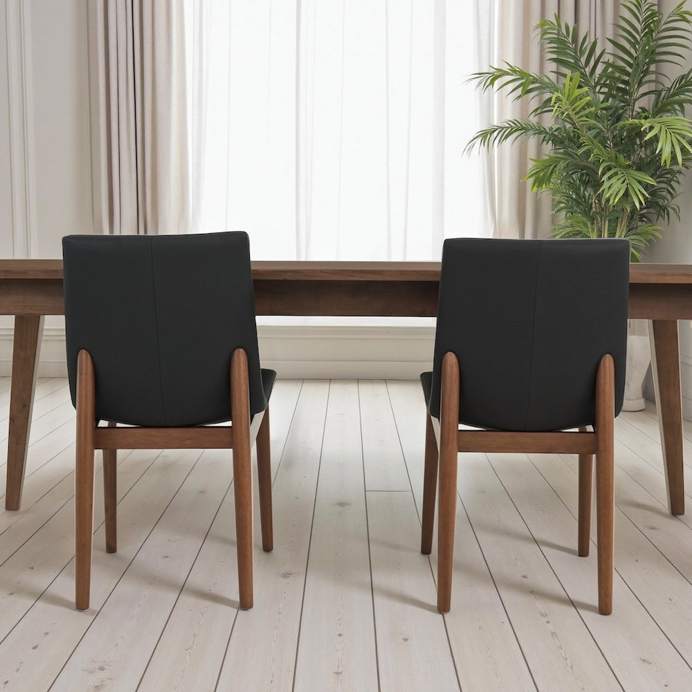 Rouka Mid-Century Modern Vegan Leather Dining Chair - MidinMod