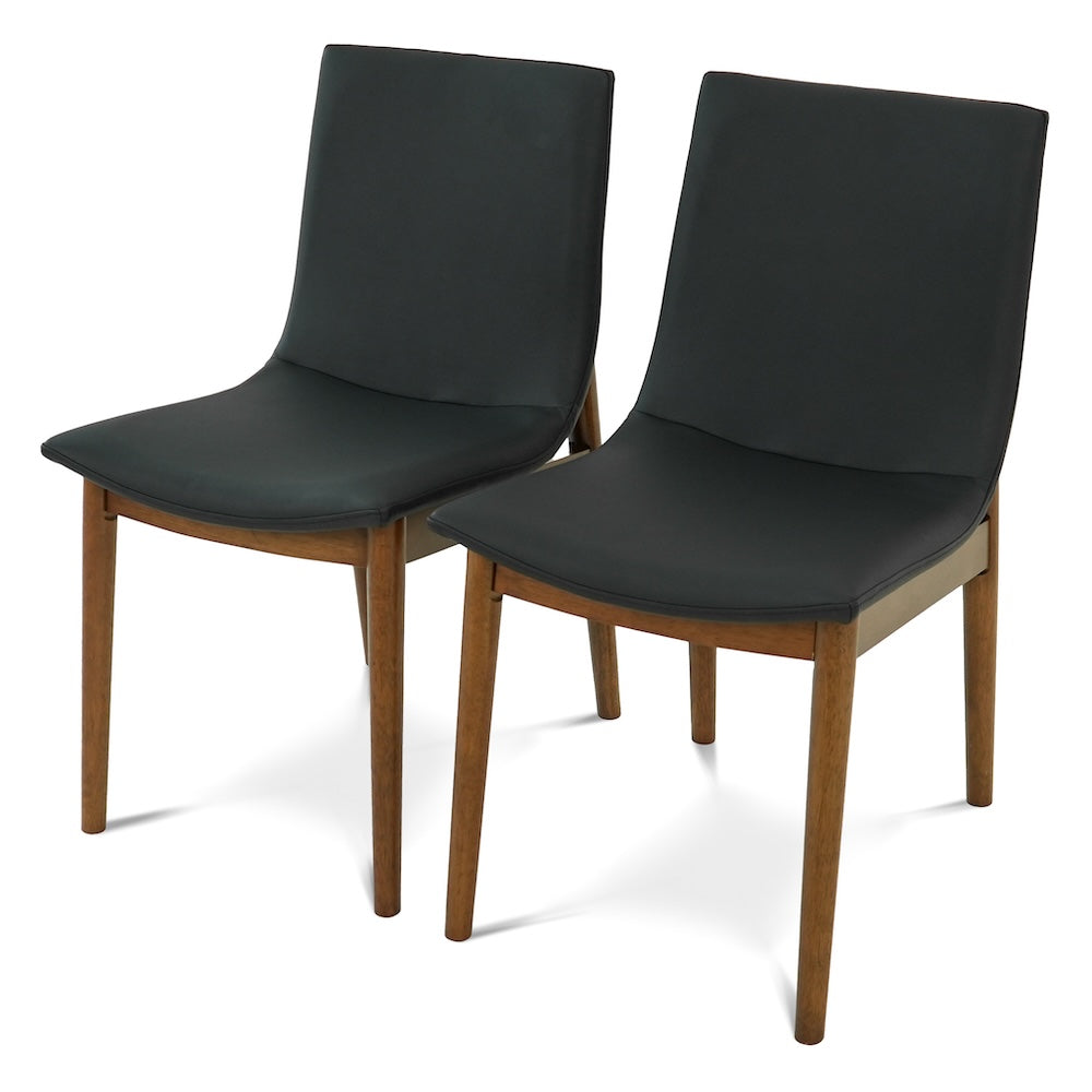 Rouka Mid-Century Modern Vegan Leather Dining Chair - MidinMod
