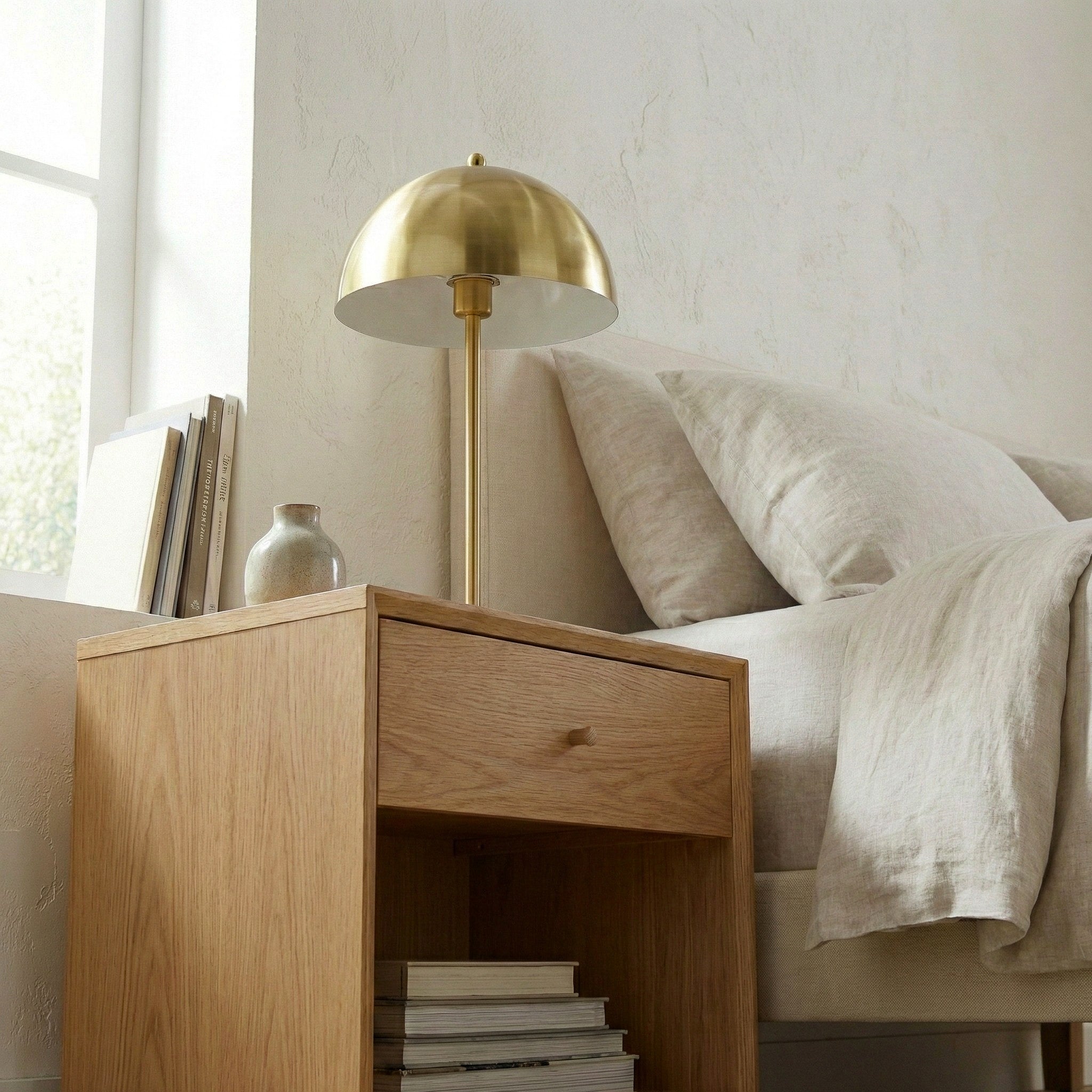 Sentinel Gold & White Metal Table Lamp - Modern Luxury Lighting | MidinMod