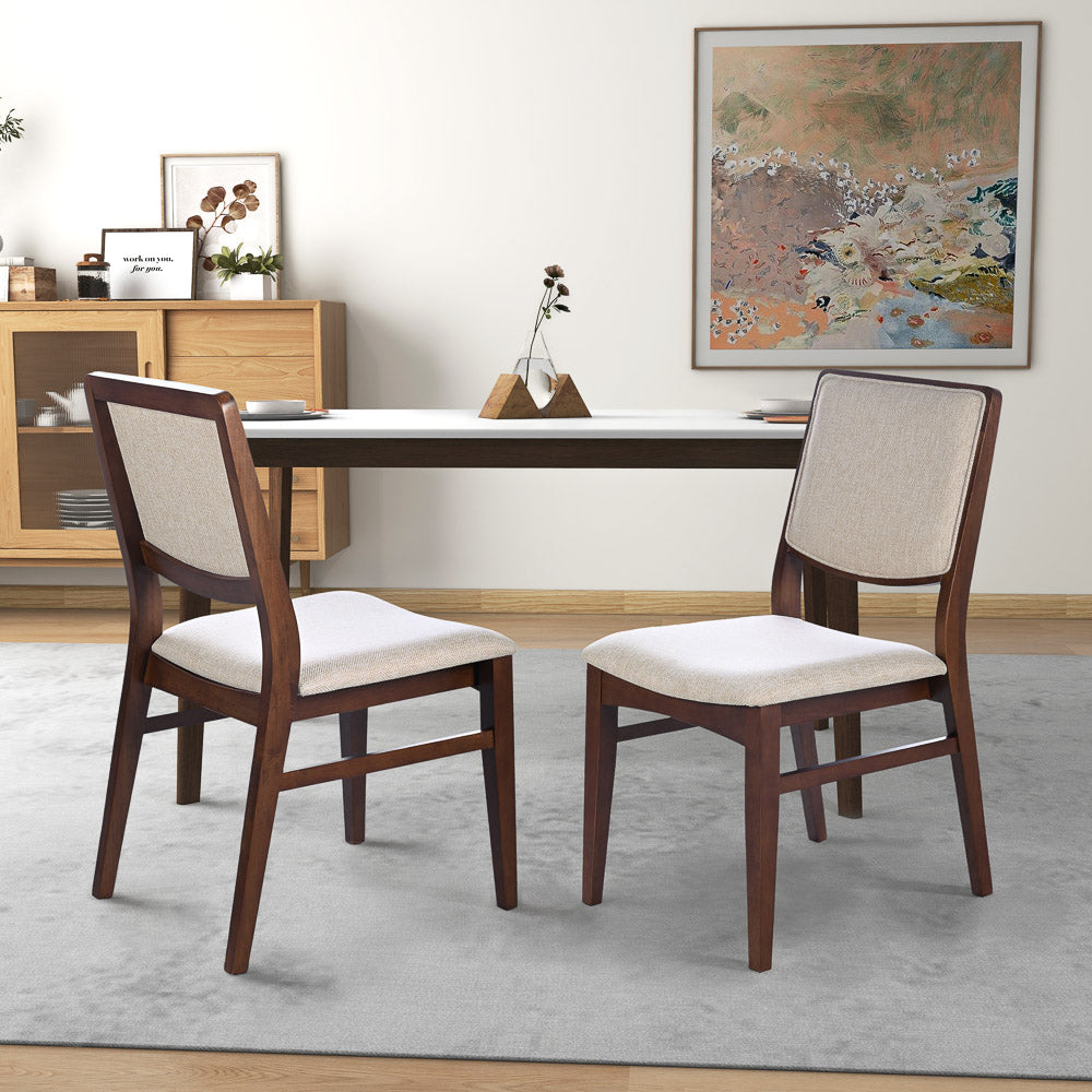 Sidera Beige Fabric Dining Chair set of 2