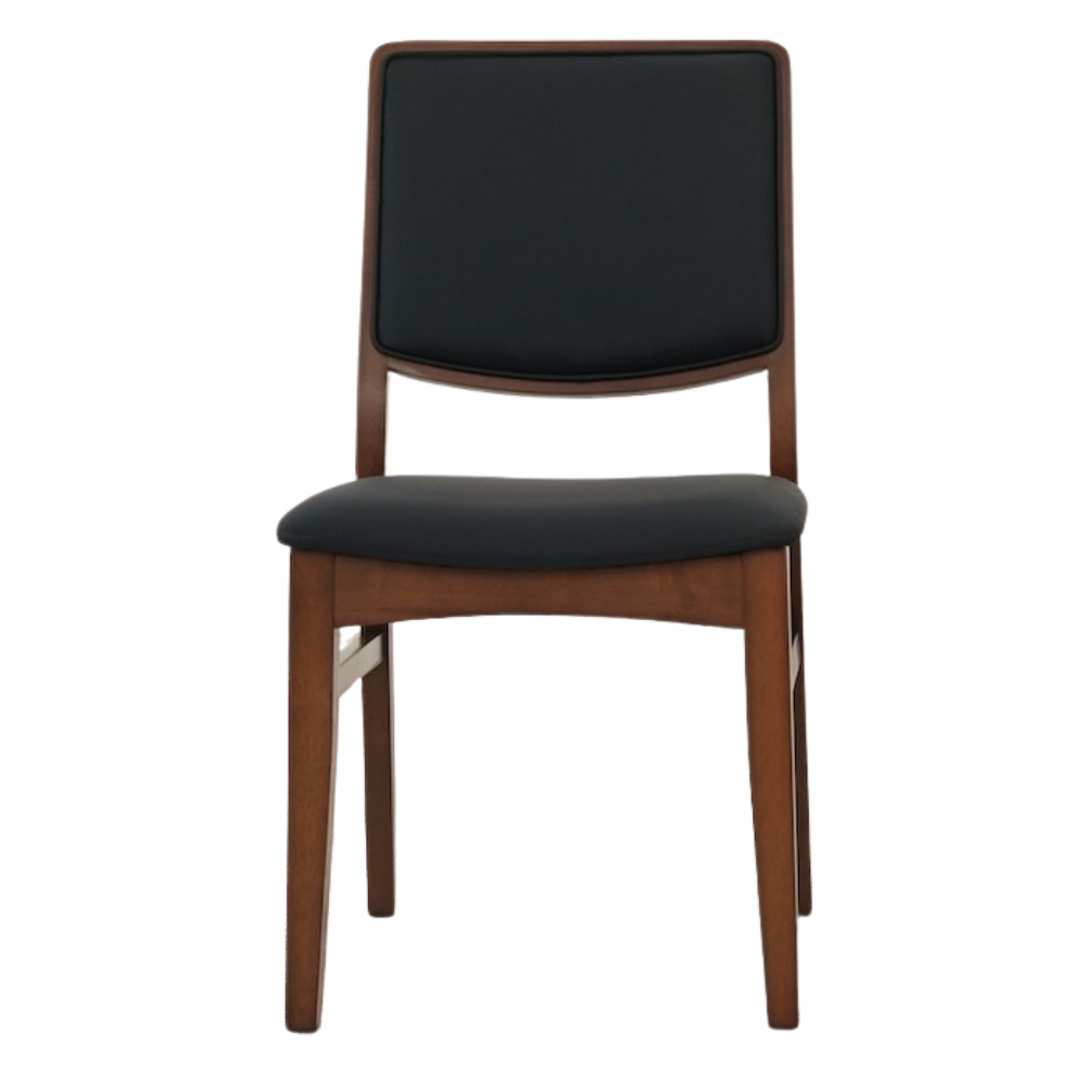 Sidera Black Vegan Leather Dining Chair Set - MidinMod