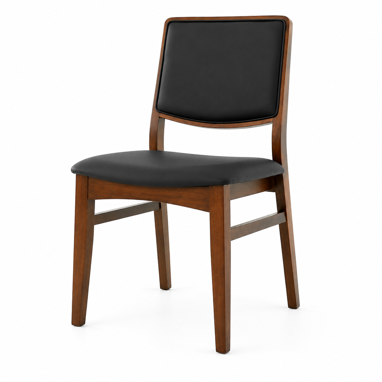 Sidera Black Vegan Leather Dining Chair Set of 2