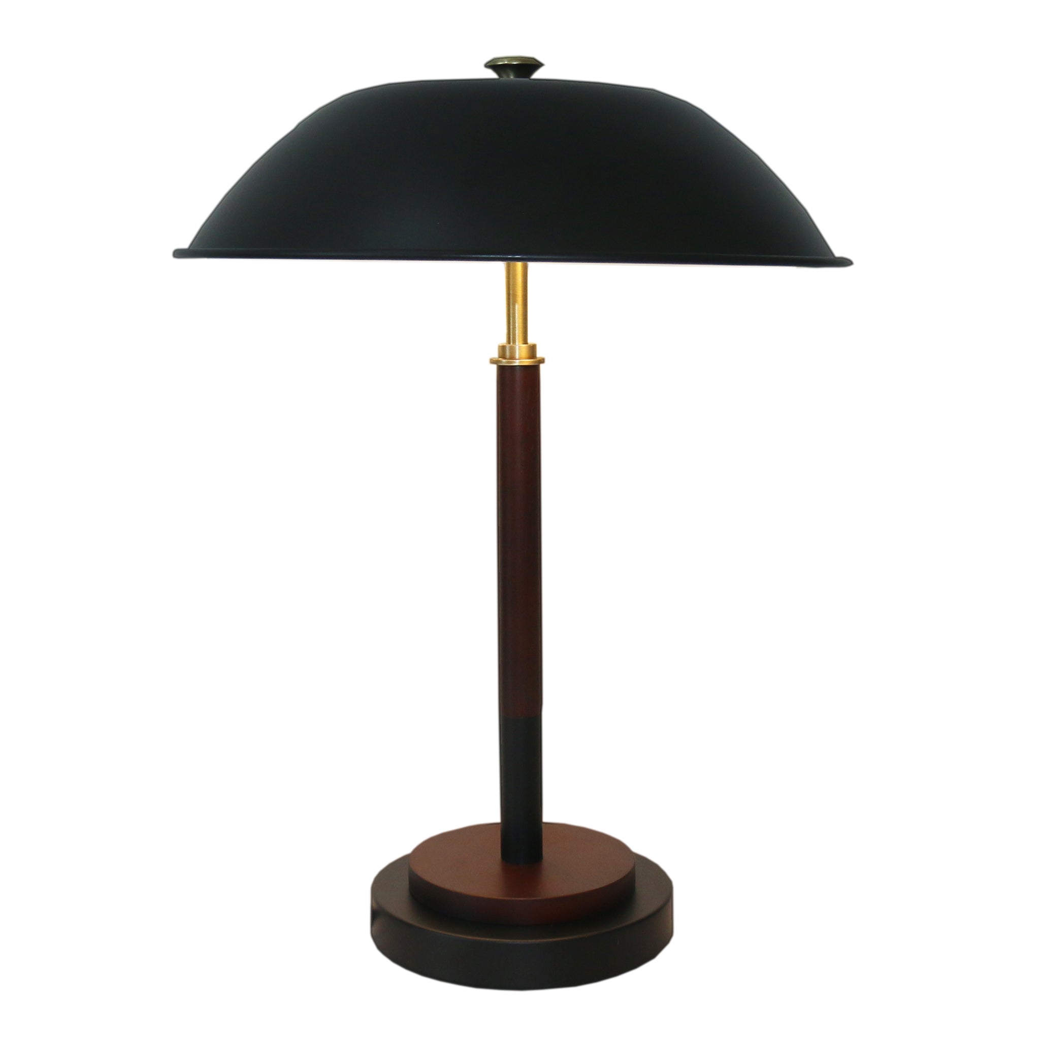 Sirius Black Umbrella Shaped Table Lamp - Walnut - Bronze