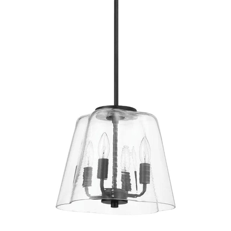 Soiree 4-Light Candle Pendant | Sleek Black Finish | MidinMod