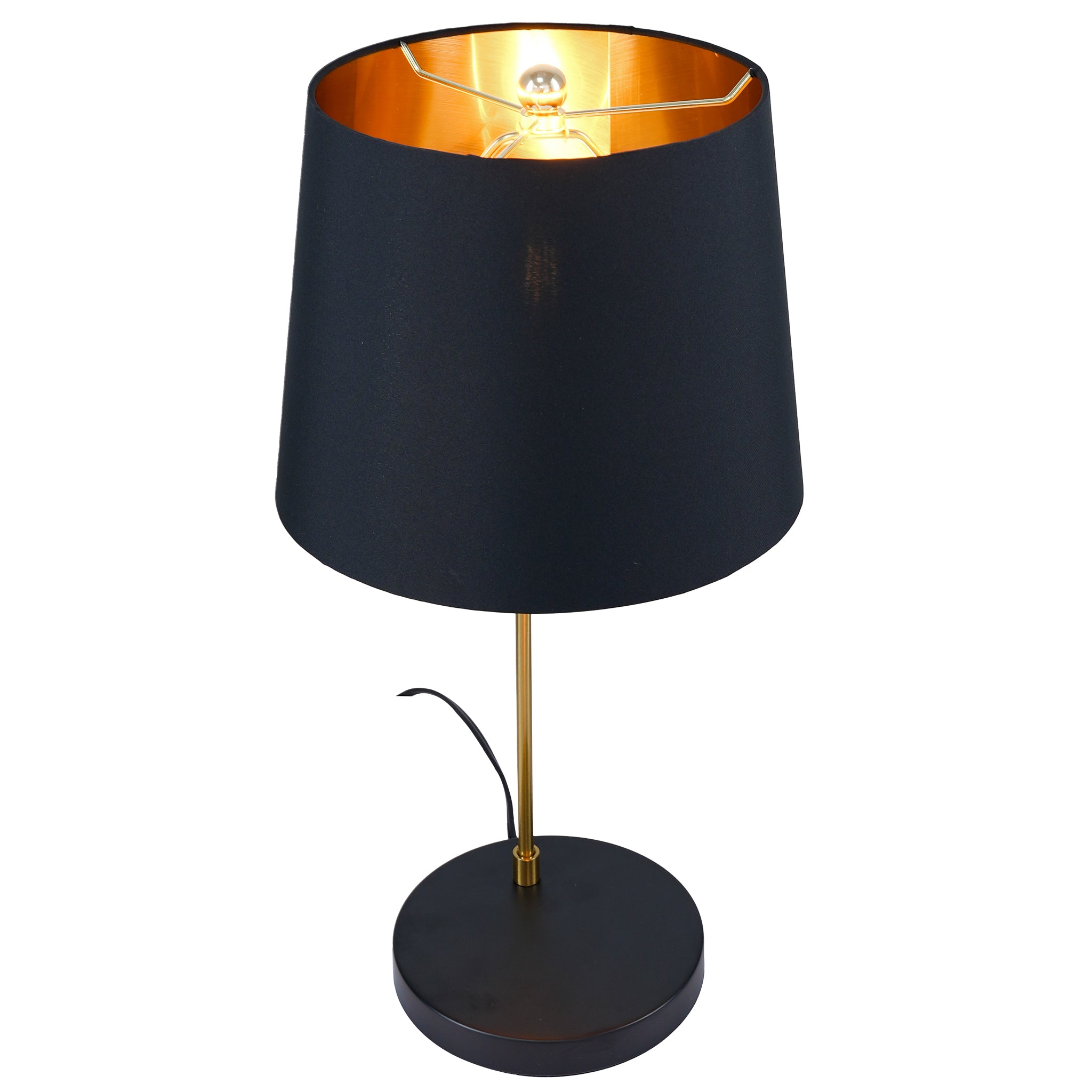 Solstice Table Lamp - Black outer - Gold inner