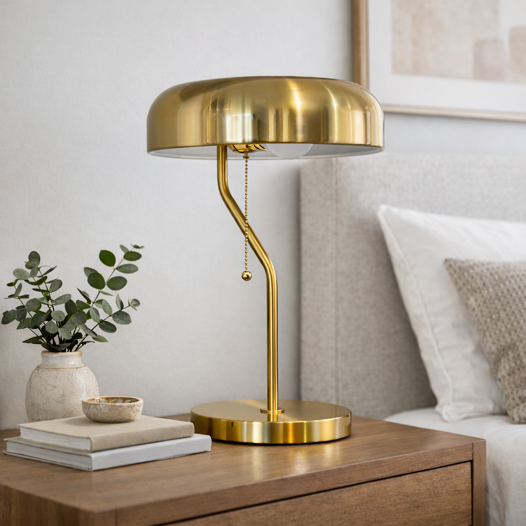 Sonata Gold & White Metal Table Lamp - Elegant Modern Lighting | MidinMod