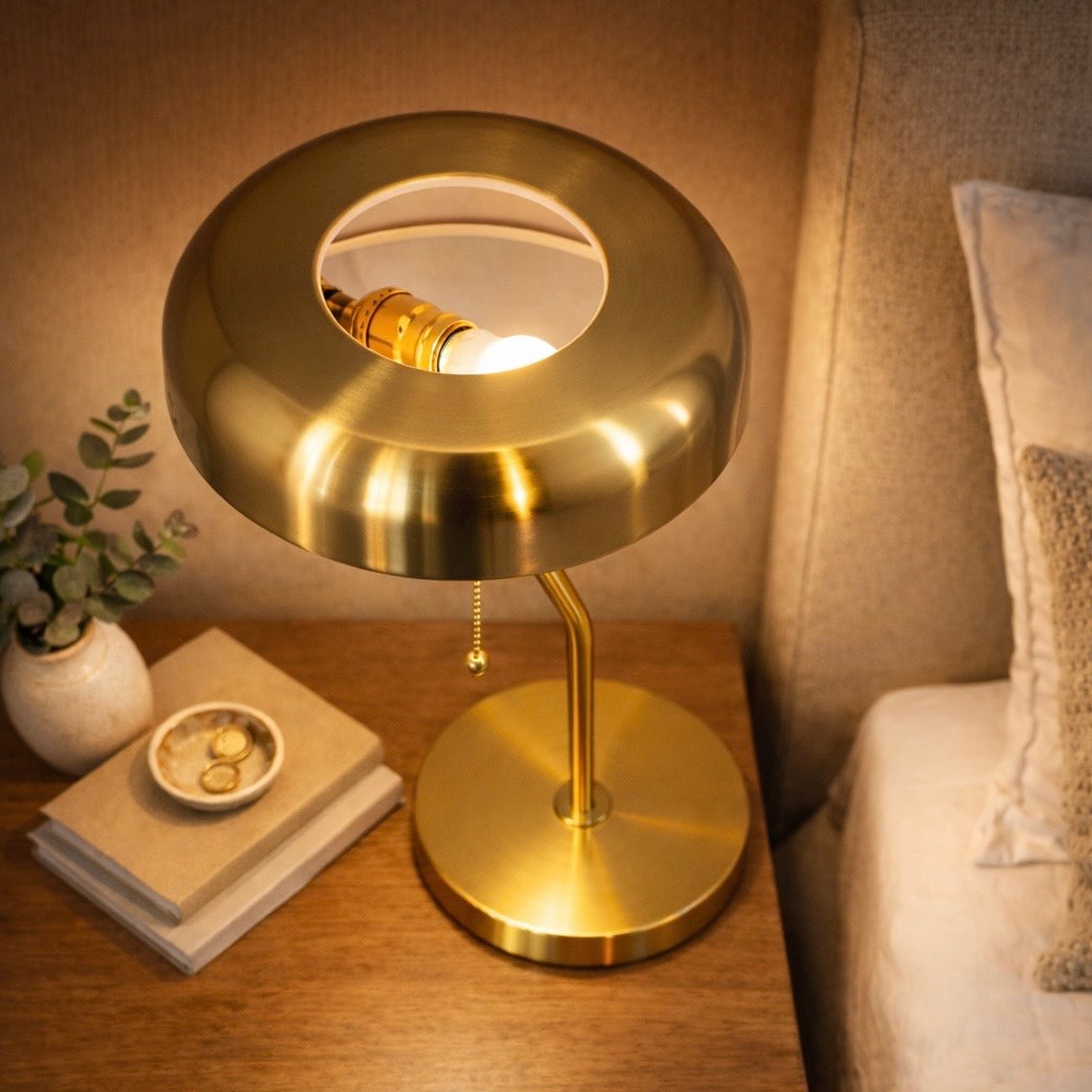 Sonata Gold & White Metal Table Lamp - Elegant Modern Lighting | MidinMod