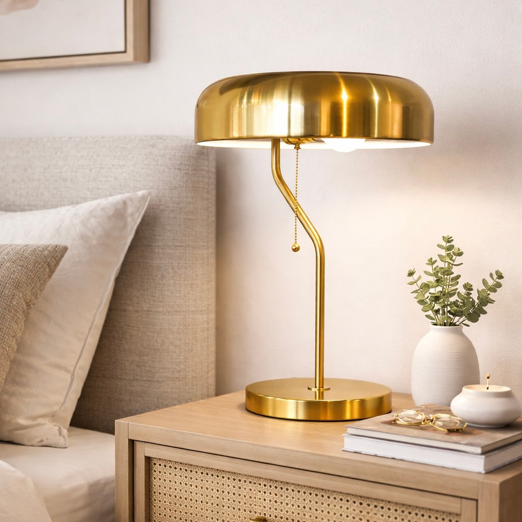 Sonata Gold & White Metal Table Lamp - Elegant Modern Lighting | MidinMod