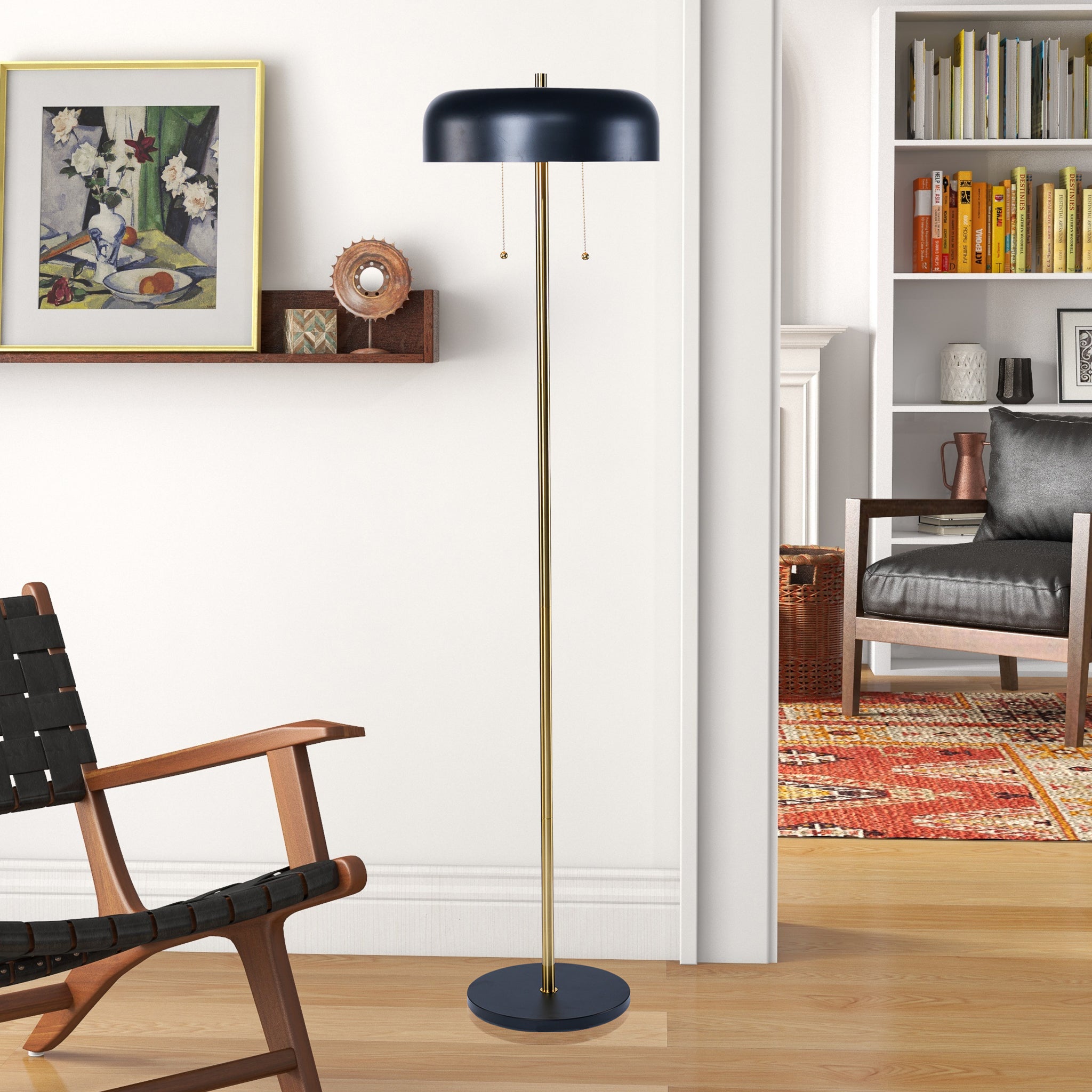 Spark Floor Lamp - Black outer + White inner