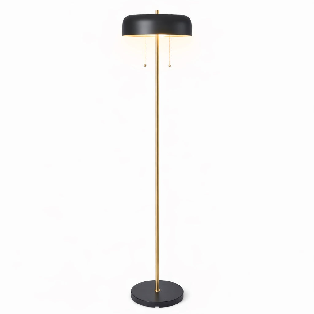 Spark Contemporary Floor Lamp with Dual-Tone Black and White Shade | MidinMod
