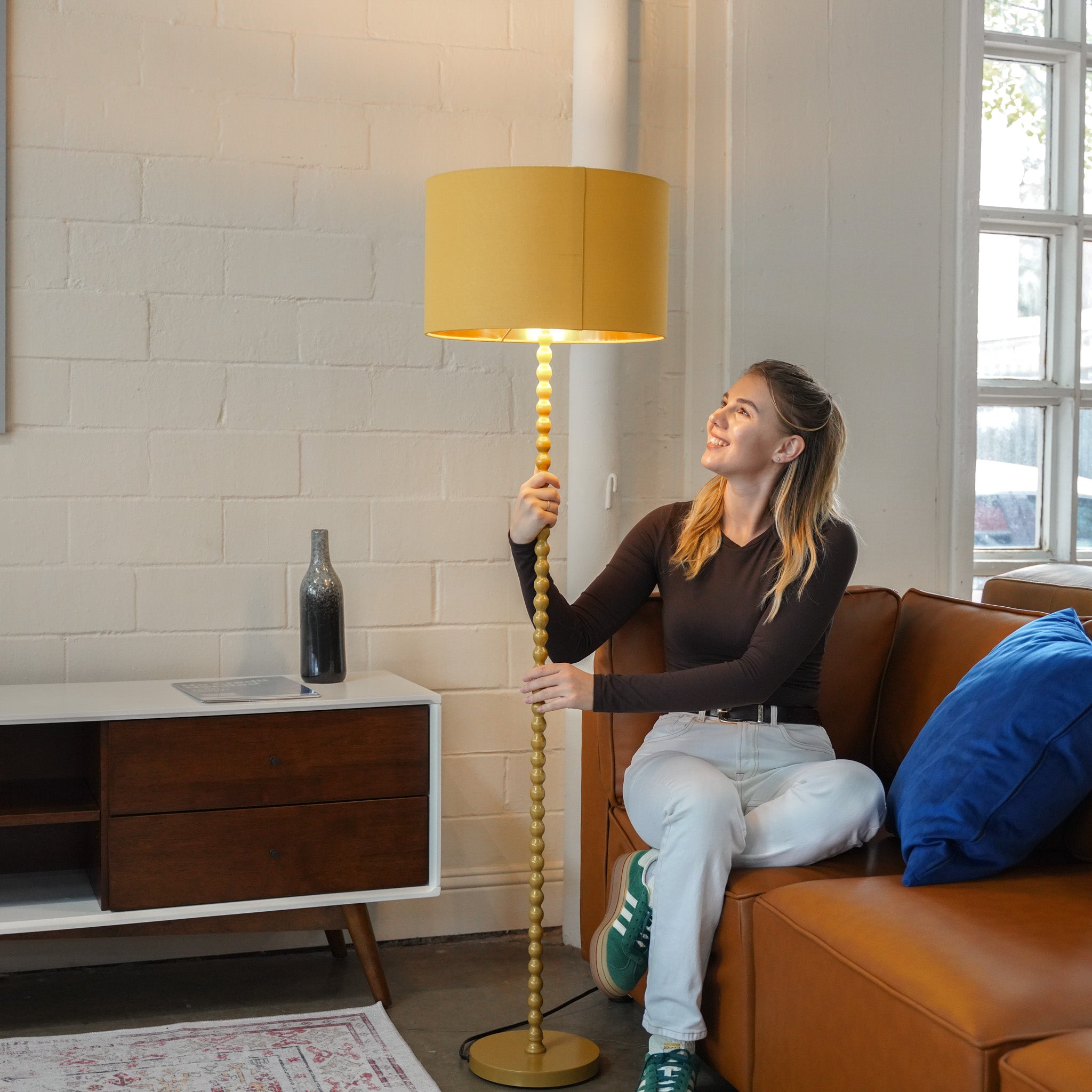Sparkler Floor Lamp - Ochre + Gold
