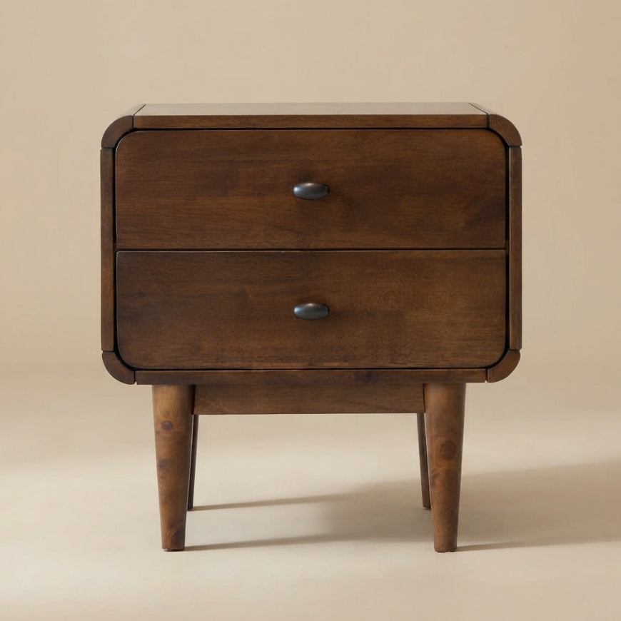 Stein Walnut Mid Century Modern Style Night Stand - MidinMod