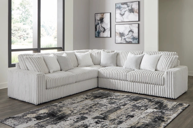 Stupendous 3-Piece Jumbo Cord Sectional with Feather Blend | MidinMod