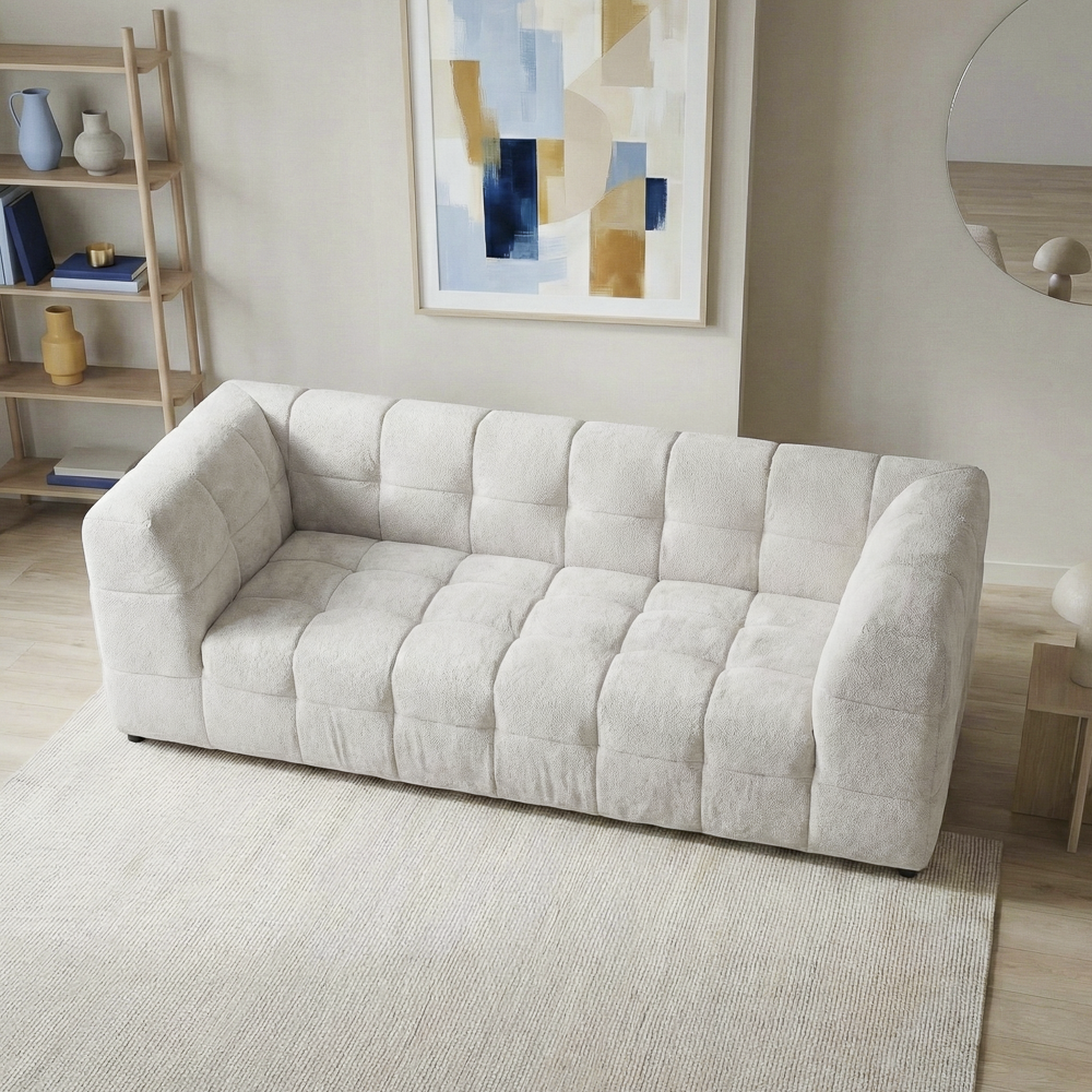 Tacoma Beige Boucle Sofa