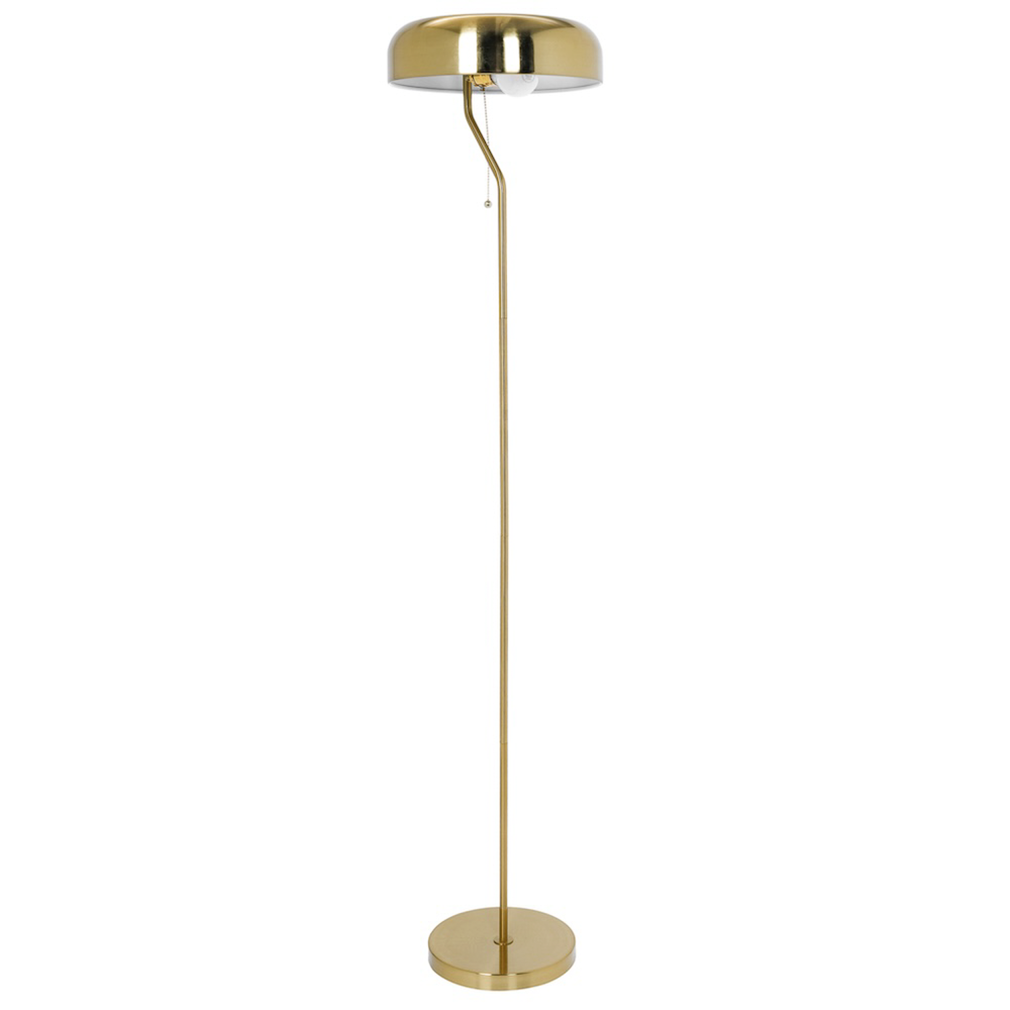 Tango Contemporary Floor Lamp with Dual-Tone Gold and White Shade | MidinMod