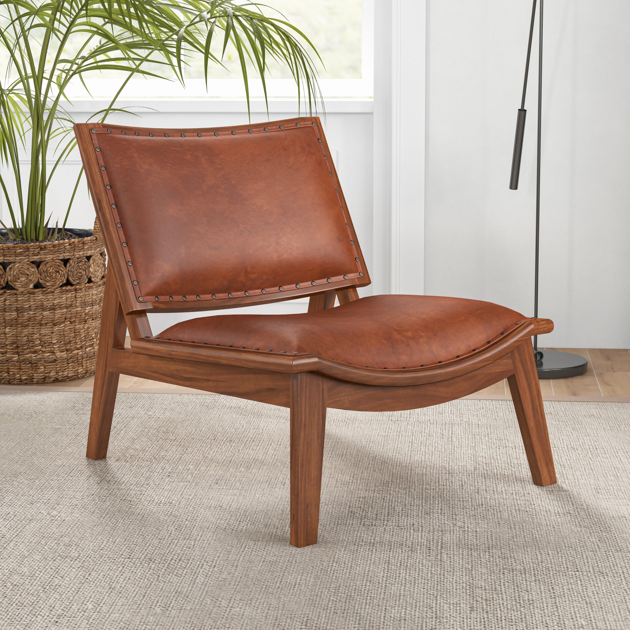 Tator Lounge Chair - Tan Leather