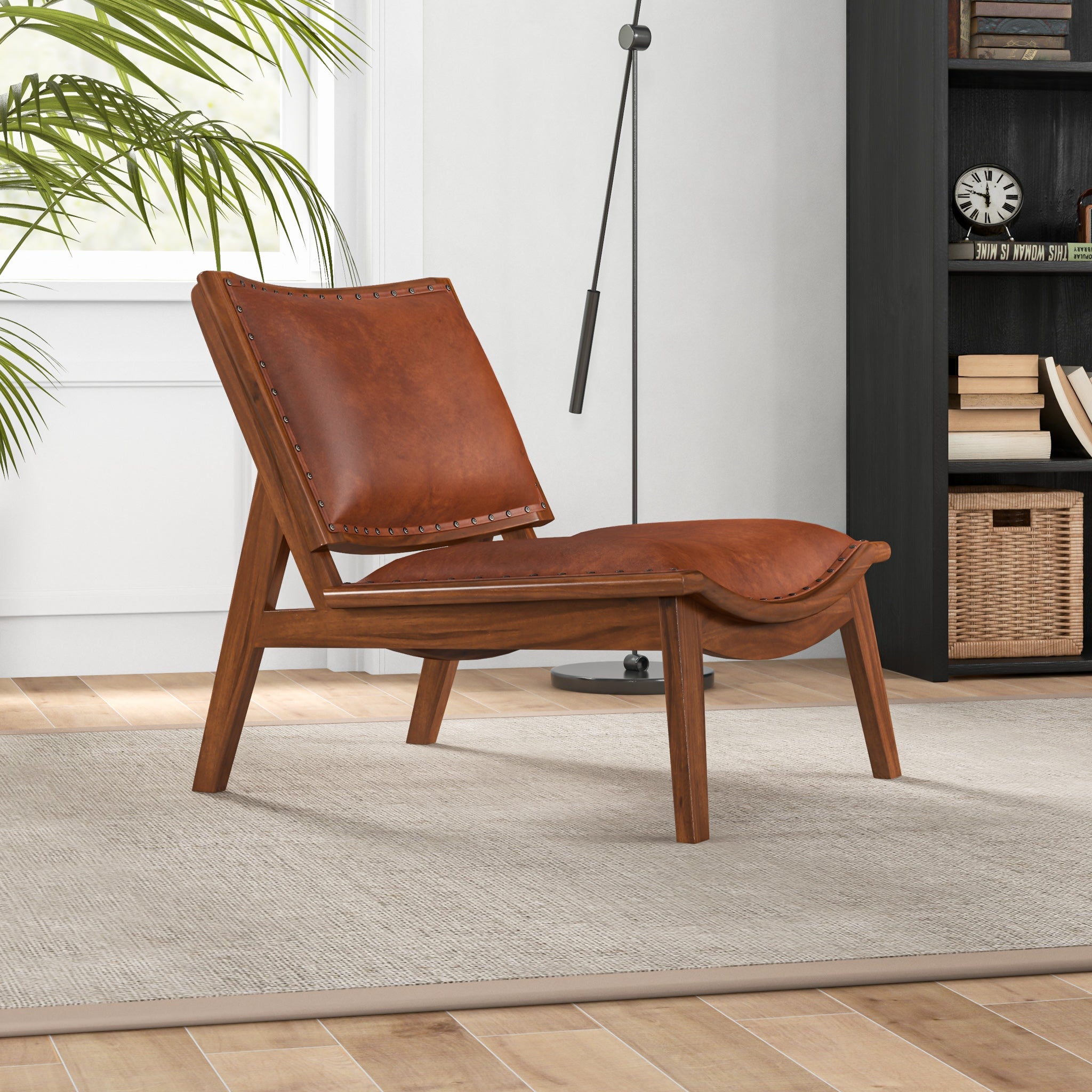 Tator Lounge Chair - Tan Leather