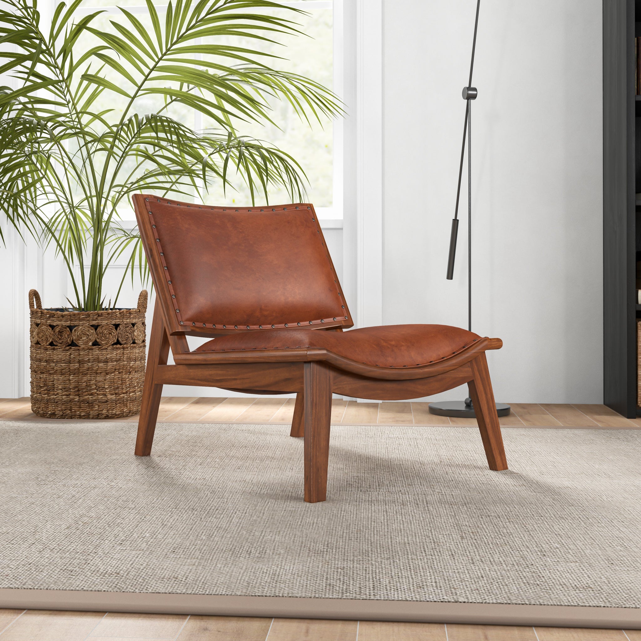 Tator Lounge Chair - Tan Leather